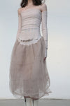 Marc Le Bihan Silk Skirt Six-layer Tulle 25930 Series French Hand-dyed MLB-25930-SKIN Skin Color